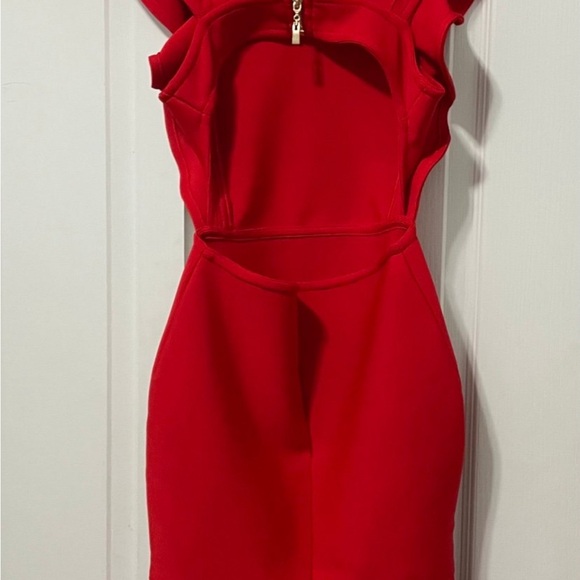 Hello Molly Vibrant Red Backless Dress - Picture 3 of 8